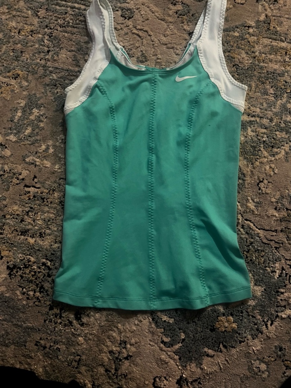 Nike Women's Teal Athletic Tank with White Trim